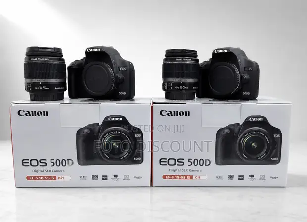 Canon EOS 500D Kamera ya DSLR na Lens ya 18-55mm - 1