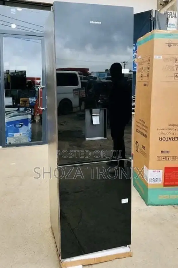 Hisense Fridge H370bmib-wd (269L) Nyeusi Kioo - 1