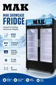 Mak Showcase Mlango Mbili Friji 650L - 1