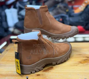 Men's Caterpillar Leather Boots - Rubber Sole