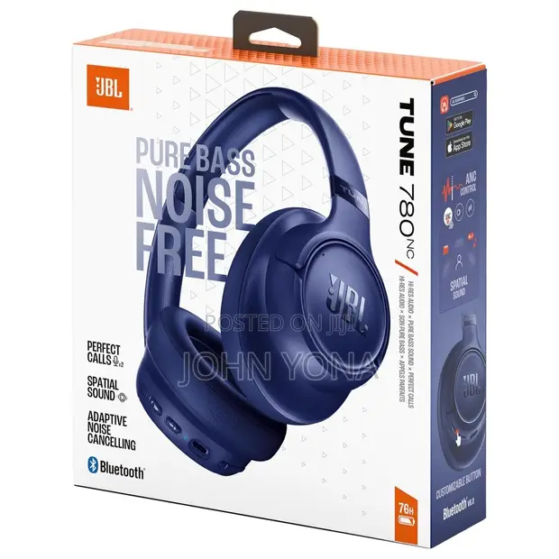 JBL Tune 780NC Wireless Headphones (Blue) - 1