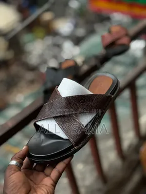 Men's Clarks Leather Sandals - Brown