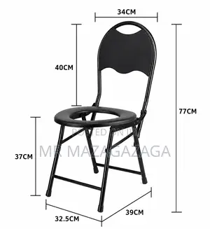 Portable Toilet Chair with Backrest