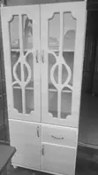 Wood-Mode White Glossy Kitchen Cupboards - 1
