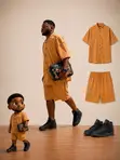 Arsenal Plain Casual Short Sleeve Shirt and Short Set - 5