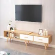 Modern Extendable TV Stand with Storage Drawers - Wood - 4
