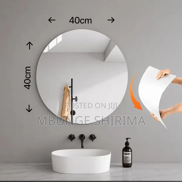Acrylic Mirror Sticker - 40x40cm Round - 1