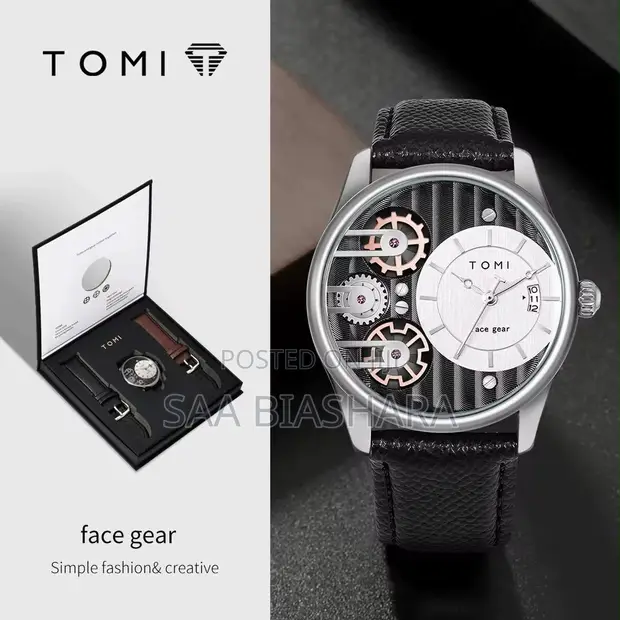 Tomi Brand Classic Watch - Black Leather - 1