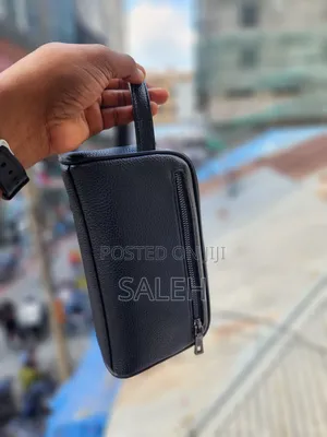 Genuine Leather Handbag - Black
