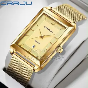 Crrju Quartz Classic Watch - Gold