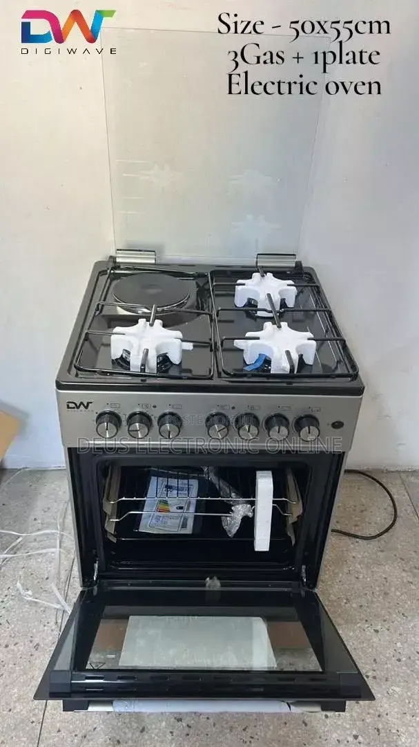 Digiwave Jiko la Kusimama 3 Gas + 1 Plate - 1