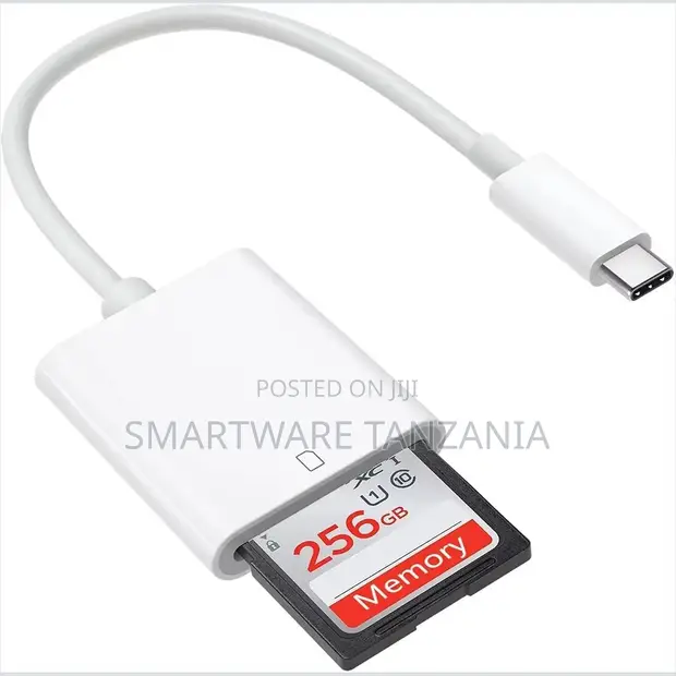 High-Speed 256GB SD Card Reader with USB-C - 1