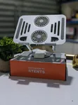 Adjustable Laptop Stand with Dual Cooling Fans - 360° Rotating - 1