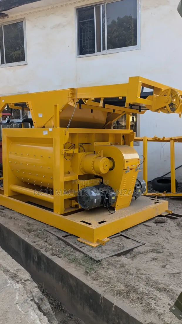 JS500 Forced Double-Shaft Concrete Mixer - 1
