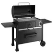 Large Outdoor Charcoal BBQ Grill with Wheels - 1