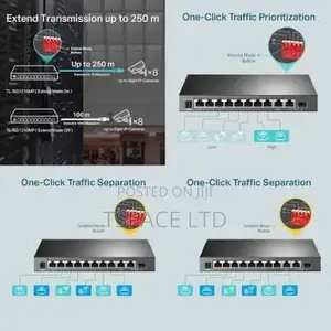 TP-Link TL-SG1210P Switch ya Gigabit ya Desktop ya Milango 10 na PoE+ ya Milango 8