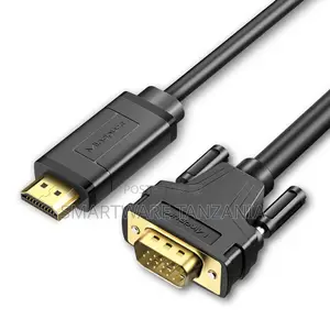 High-Quality HDMI to VGA Cable with Gold-Plated Connectors