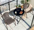 Foldable Outdoor Table and 2 Chairs Set - 1
