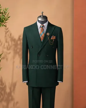 Premium Men's Double-Breasted Suit (Executive)