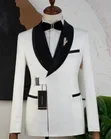 Luxury White & Black Two-Piece Tuxedo for Men by MARIO CASAS - 2