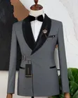 Premium Men's Side-Buckle Grey Tuxedo - 1
