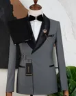 Premium Men's Side-Buckle Grey Tuxedo - 2