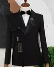 Luxury All-Black Two-Piece Tuxedo for Men by MARIO CASAS - 4