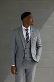 Luxury Men's 3-Piece Suit with Double-Breasted Vest - 1