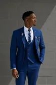 Luxury Men's 3-Piece Suit with Double-Breasted Vest - 5