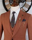 Premium Men's 3-Piece Terracotta Suit | DARO - 1