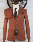 Premium Men's 3-Piece Terracotta Suit | DARO - 4