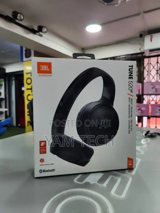 JBL Tune 520BT Wireless On-Ear Headphones - Black - 1