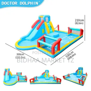Kids Inflatable Castle with Football Field