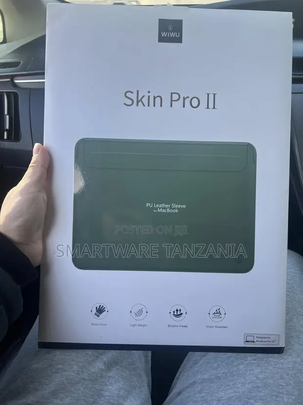 WIWU Skin Pro II PU Leather Sleeve for MacBook, Green - 1