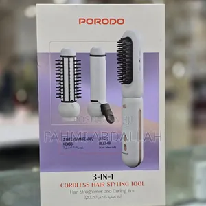 Porodo 3-in-1 Cordless Hair Styling Kit