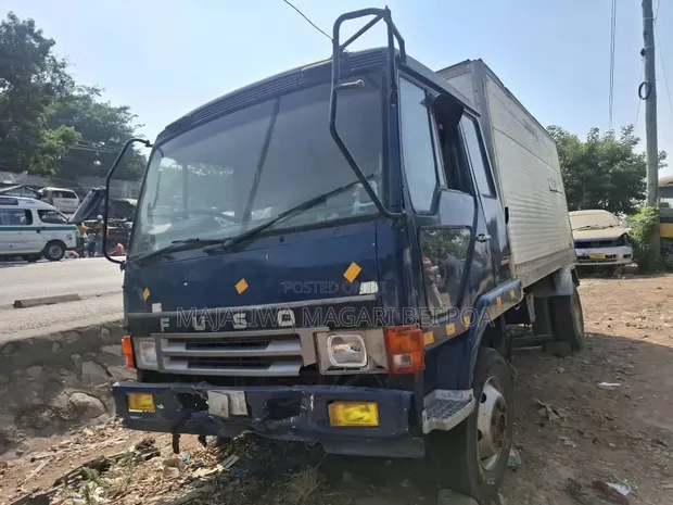 Mitsubishi Fuso Single Lori la Crane 2004 Bluu - 1
