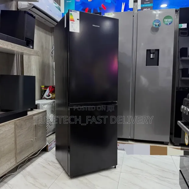 Hisense 221L Bottom Freezer Double Door Refrigerator - Black - 1