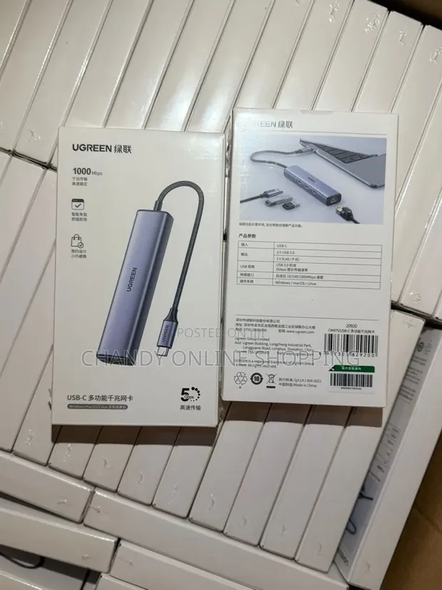 UGREEN 4-in-1 USB-C Hub with Gigabit Ethernet - 1