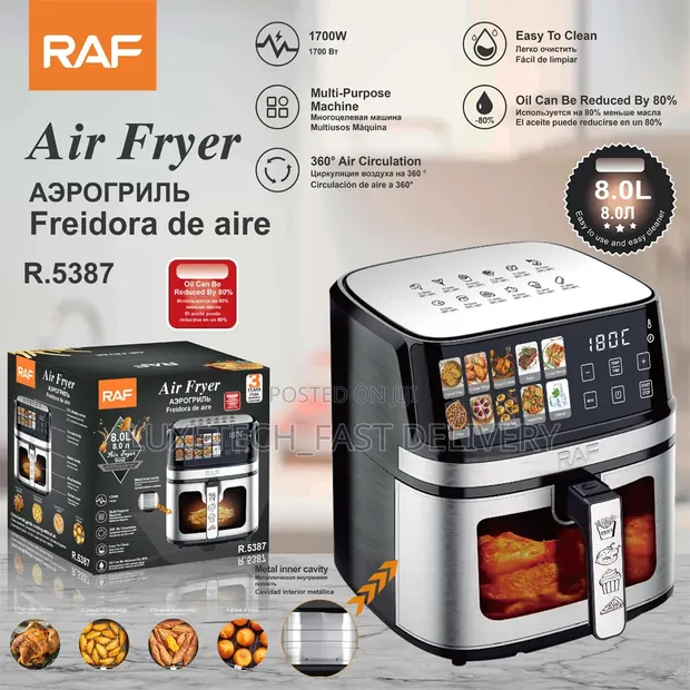 RAF R.5387 8L Digital Air Fryer - Touch Screen - 1