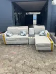 White L-Shape Sofa - 4