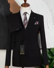 Mario Casas Premium Men's Single-Button Slim Fit Suit - 4