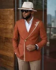 Men's Premium Asymmetrical Single-Button Suit - 4