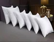 White Throw Pillow / Fibre-Filled Cushion - 1
