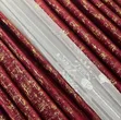 Velvet Full Set Curtains with Metallic Overlay (3 Pieces) - 2