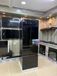 Homebase Non-Frost Fridge 298L Black Glass - 2