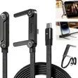 240W USB-C to USB-C Fast Charging Cable with Stand - 1
