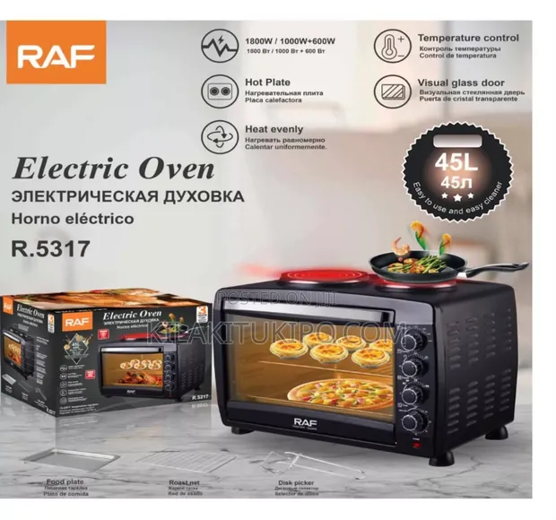 45L Raf Electric Oven with Hot Plates (1800W) - 1