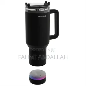 Brand New Porodo Hydrotune 1000ml Travel Mug + Bluetooth Speaker