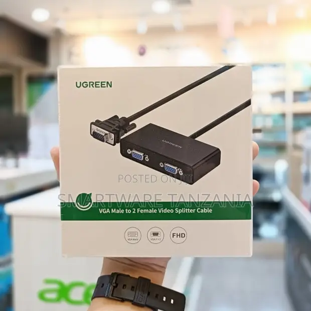 UGREEN VGA Male to 2 Female Video Splitter Cable, 1.5m, FHD - 1