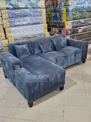 Brand New L-Shape Sofa - Valvete Material